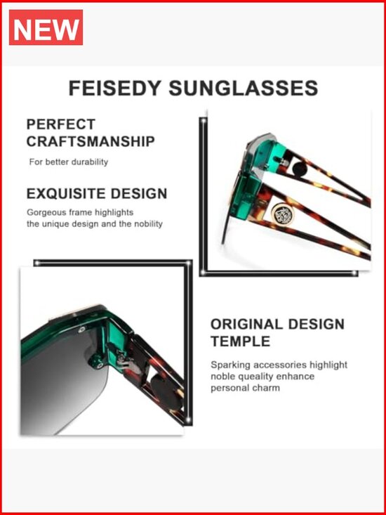 Square Oversized Shield Sunglasses UV400 One Piece Lens main image 7